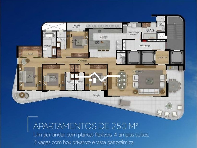 Apartamento à venda com 4 quartos, 253m² - Foto 7