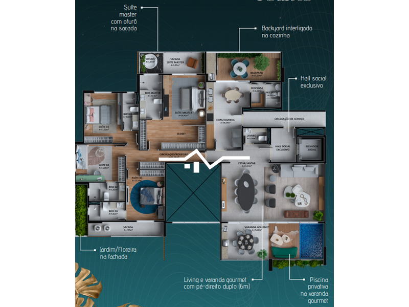 Apartamento à venda com 4 quartos, 232m² - Foto 3