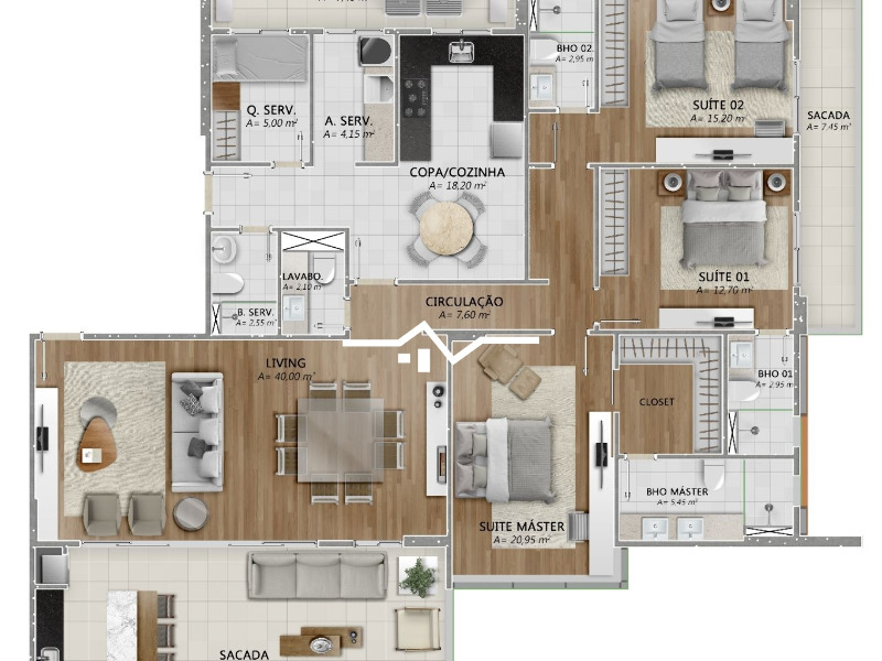 Apartamento à venda com 4 quartos, 218m² - Foto 22