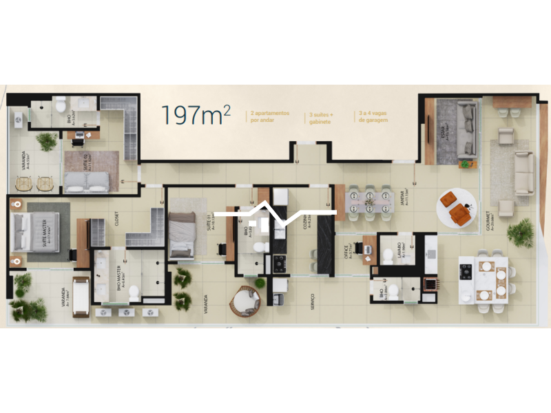 Apartamento à venda com 3 quartos, 197m² - Foto 13